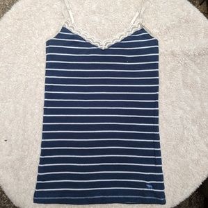 Abercrombie Navy Striped Tank
